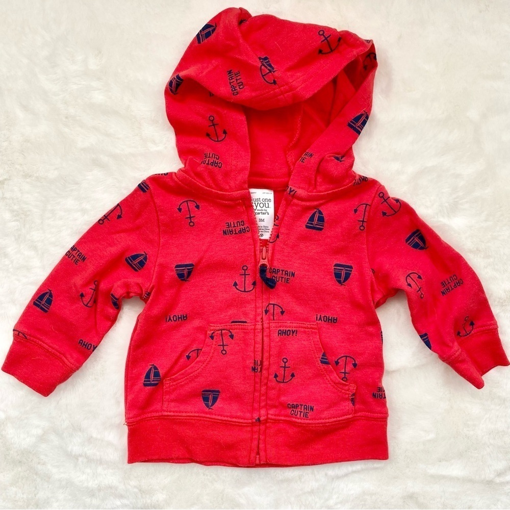 Carter’s Red Nautical Baby Hoodie